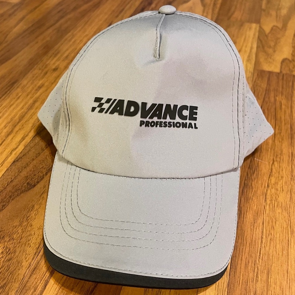 Advance Professional Baseball Cap Mens OS Gray Perforated Polyester Snapback Hat
